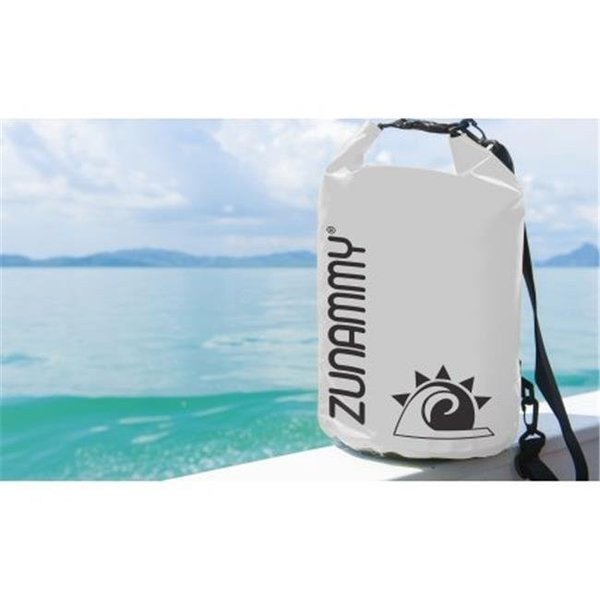 Zunammy Zunammy ZWB2000WT-10LT 10 Liters Waterproof Roll Top Dry Bag; Floating Duffle Dry Gear Bag with Adjustable Shoulder Straps - White ZWB2000WT-10LT